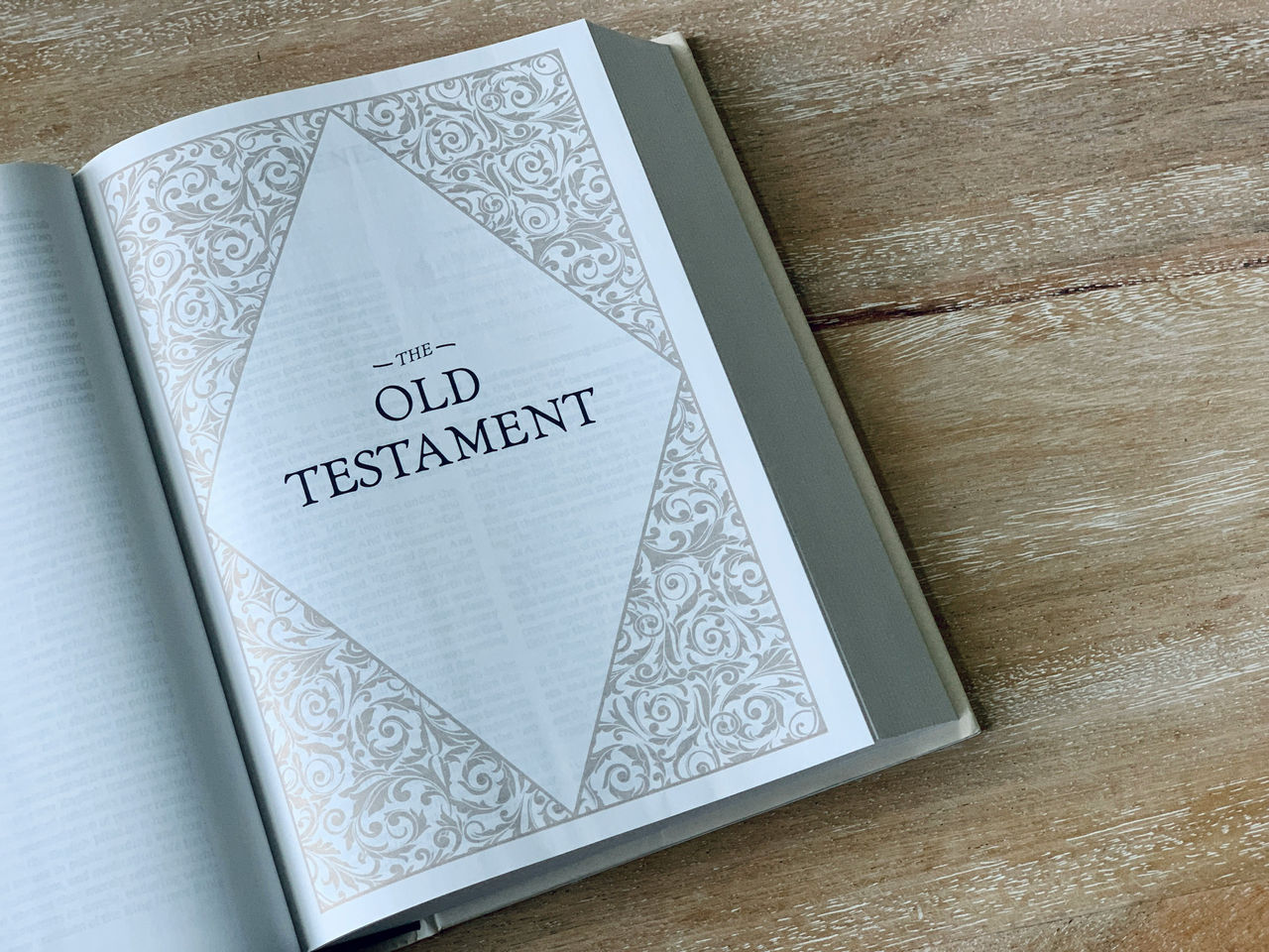 White bible page open to the old testament
